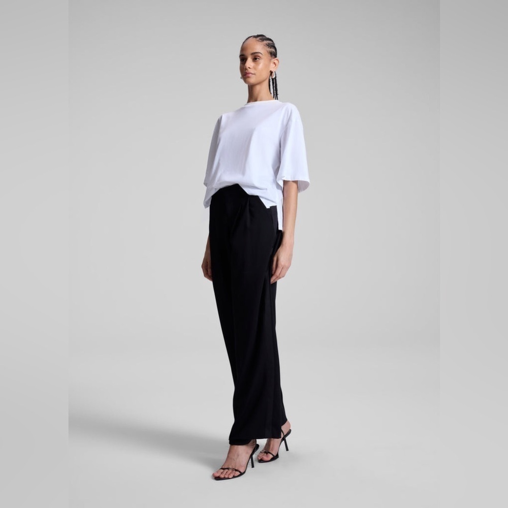NWT A.L.C. Albie Cotton Jersey White Tee Size S $145 - Picture 3 of 10